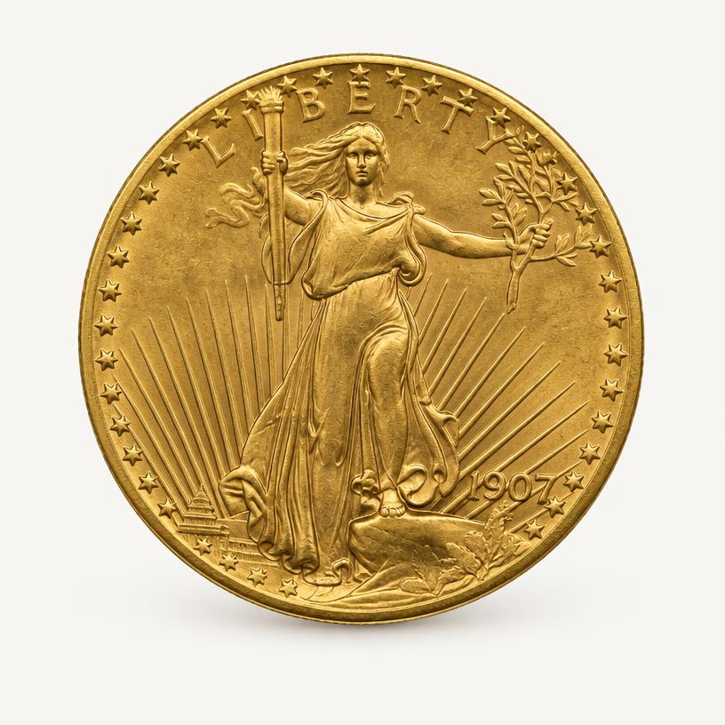 1907 Saint-Gaudens $20 Gold Coin